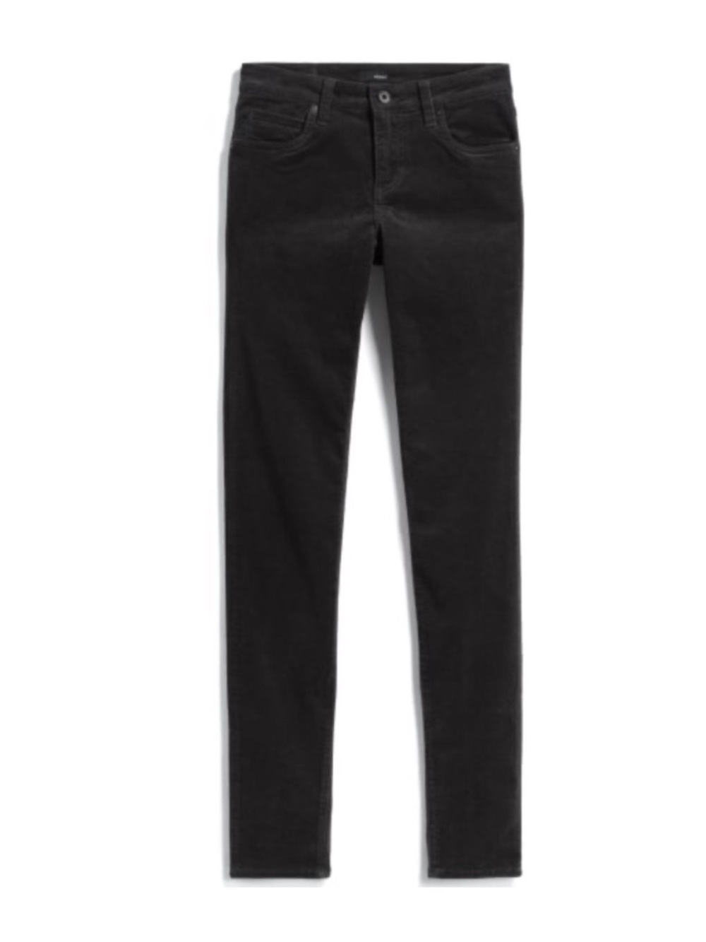 Edyson Hampton Skinny Corduroy Pants Black Charcoal Size 32 NWT